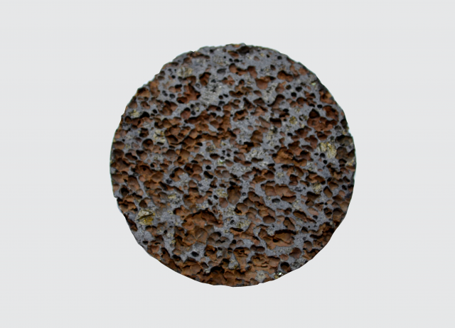 Basalto olivínico piroxénico vacuolar. Roca efusiva. El Hierro.