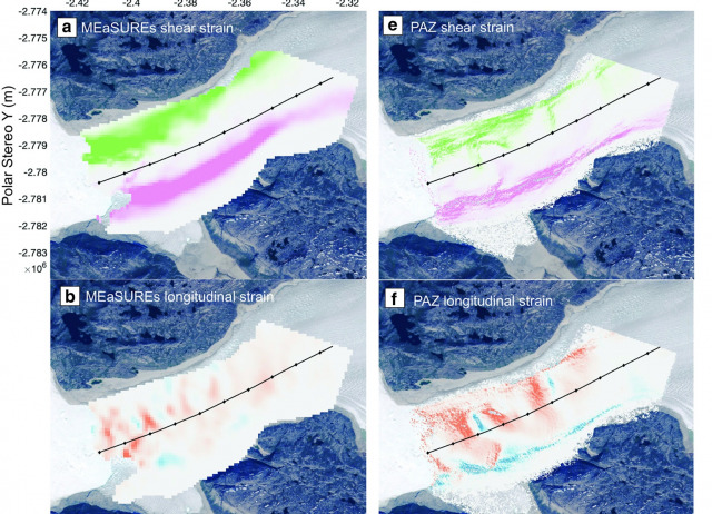 Implications of high-resolution velocity and strain rate observations for modelling of Greenlandic tidewater glaciers